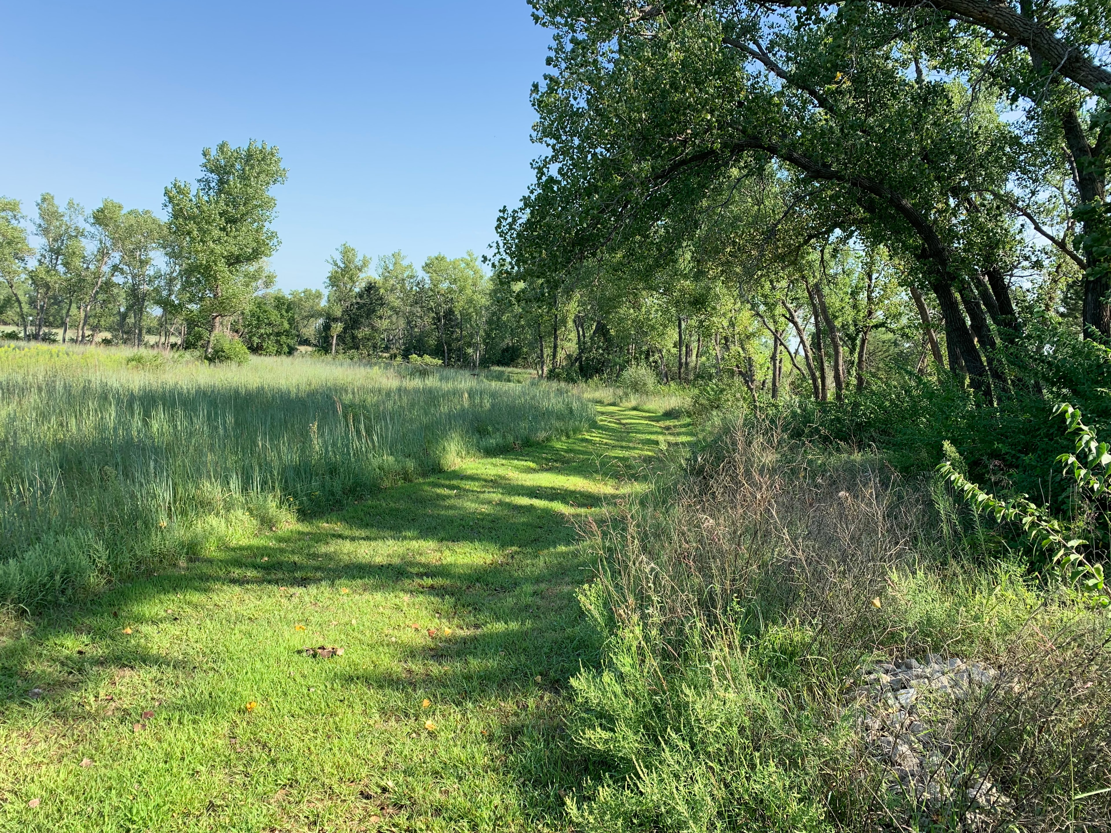 Mowed trail through sanctuary grassland